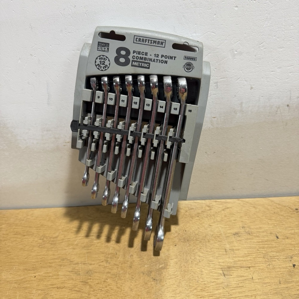 Craftsman USA 8 Pc Metric Combination Wrench Set 9-16mm 946993 VV New Old Stock